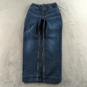Levis 70s High Slim Straight Jeans Womens 26 (Fits 24x26) Blue Dark Wash Denim